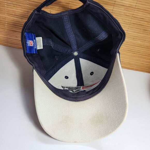 New England Patriots Hat Cap NFL Reebok Blue w White and Red Stripes Adjustable - Picture 8 of 10